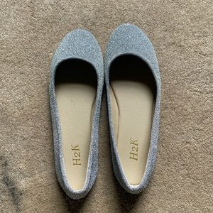 Silver Glitter Flats